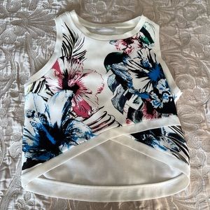 Zara floral crop tank